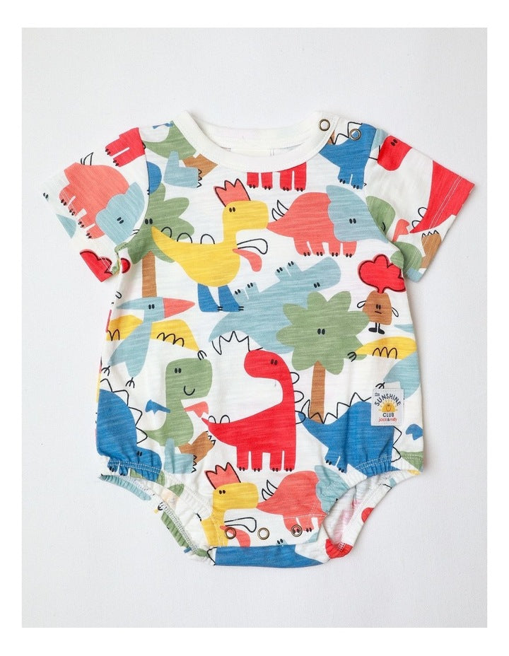 Essentials 'Remi' Print Bodysuit in Oatmeal