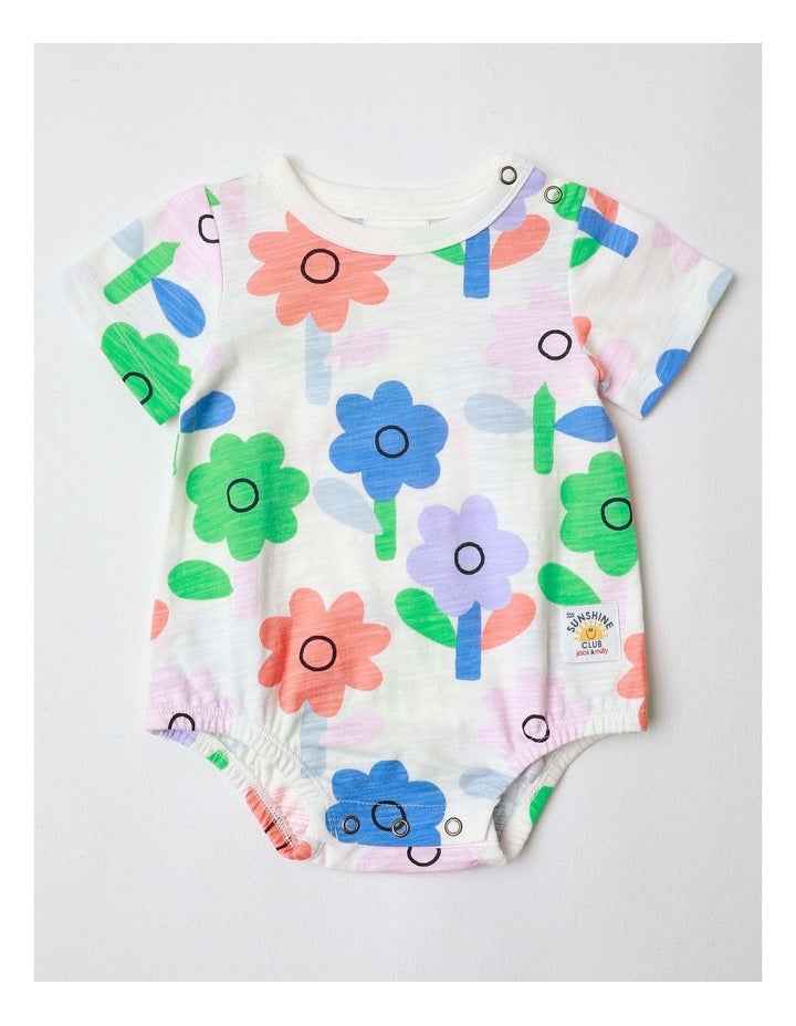 Essentials Print Bodysuit Daisy In Assorted