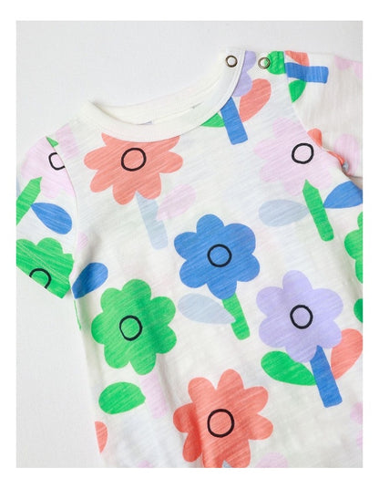 Essentials Print Bodysuit Daisy In Assorted