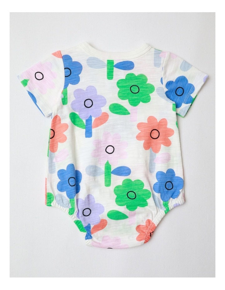 Essentials Print Bodysuit Daisy In Assorted