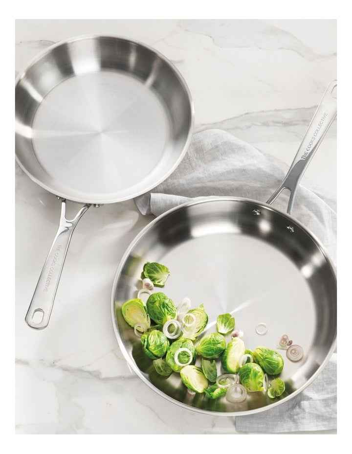 Stainless Steel Twin Pack  24cm & 28cm Frypan