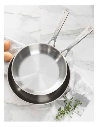 Stainless Steel Twin Pack  24cm & 28cm Frypan