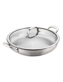 Stainless Steel Sautepan with Lid & 2 Side Handles 32cm/4.7L