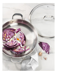 Stainless Steel Sautepan with Lid & 2 Side Handles 32cm/4.7L