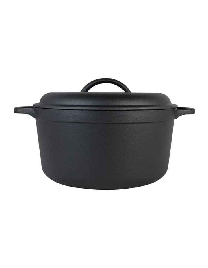 Pre Seasoned 25cm Casserole with Lid Black
