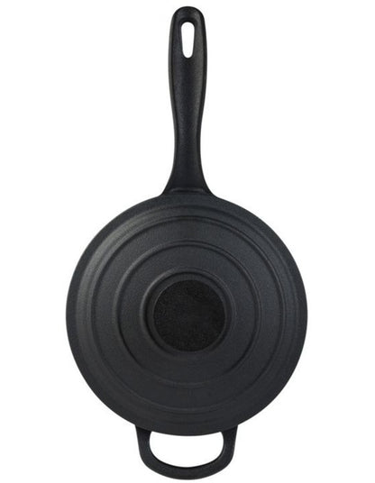 Pre Seasoned 18cm Saucepan with Lid Black