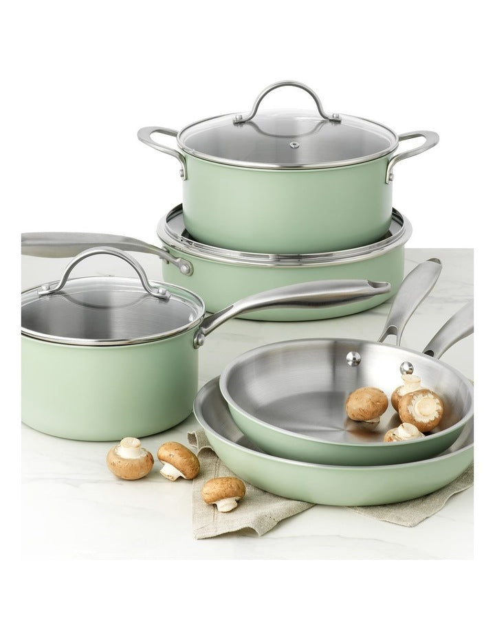Colours 2 Ply SSteel 5 Piece Cookset - Mint