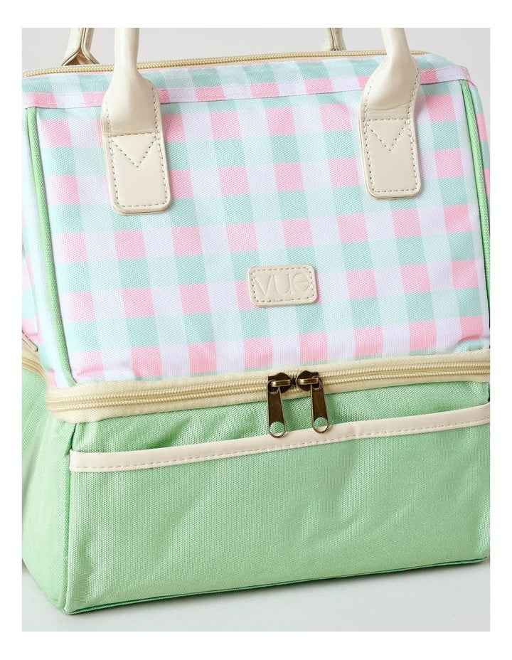 Double Layer Lunch Bag in Pink Gingham