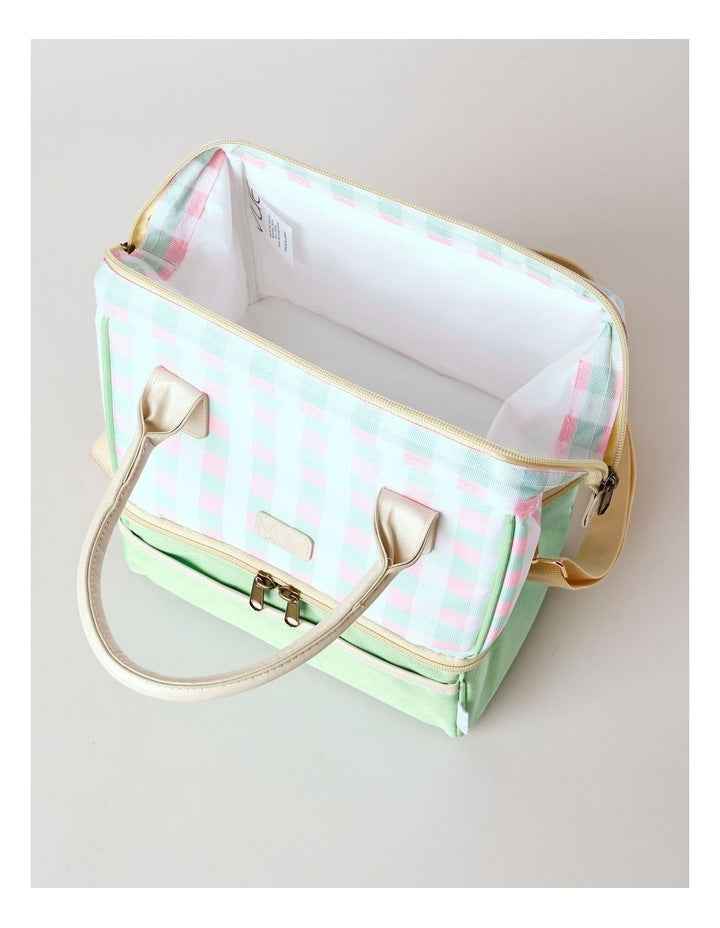 Double Layer Lunch Bag in Pink Gingham
