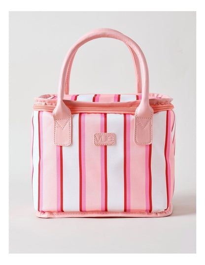 Square Lunch Bag in Pink Stripe