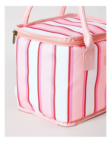 Square Lunch Bag in Pink Stripe
