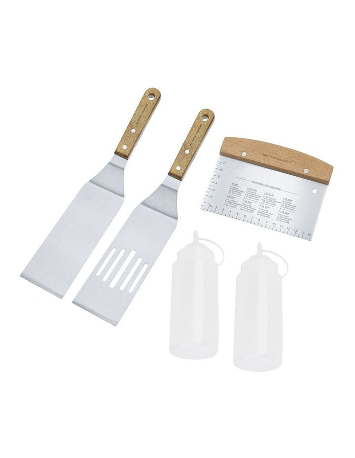 5 Piece BBQ & Grill Set in Silver