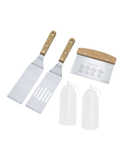 5 Piece BBQ & Grill Set in Silver