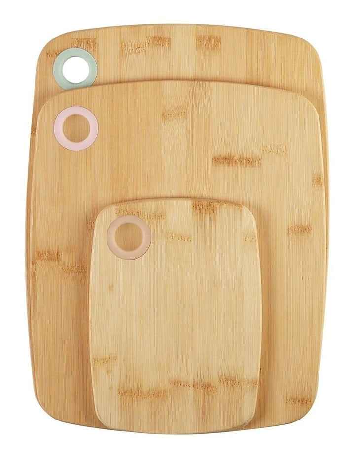 Bamboo Chopping Boards with Silicone Ring - Set of 3