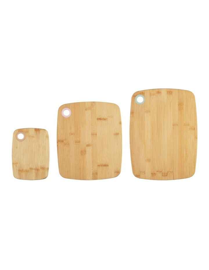 Bamboo Chopping Boards with Silicone Ring - Set of 3
