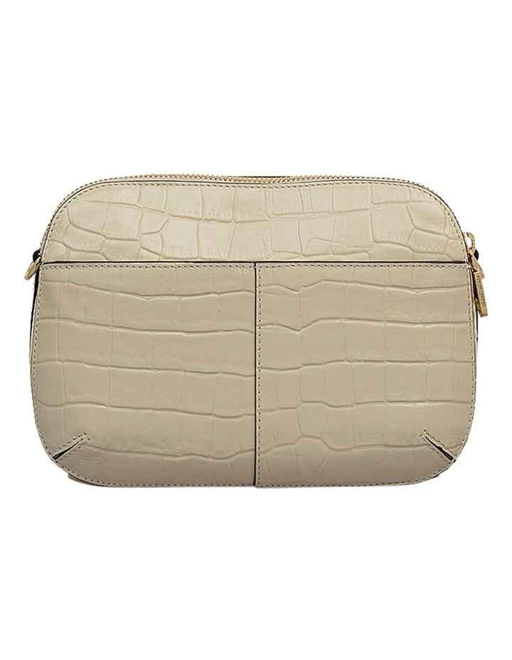 Dukes Place Faux Croc Medium Crossbody Bag in Snow