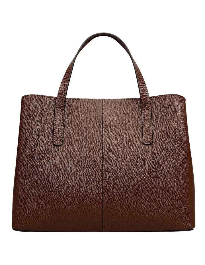 Dukes Place Texture Medium Tote Bag in Chocolate