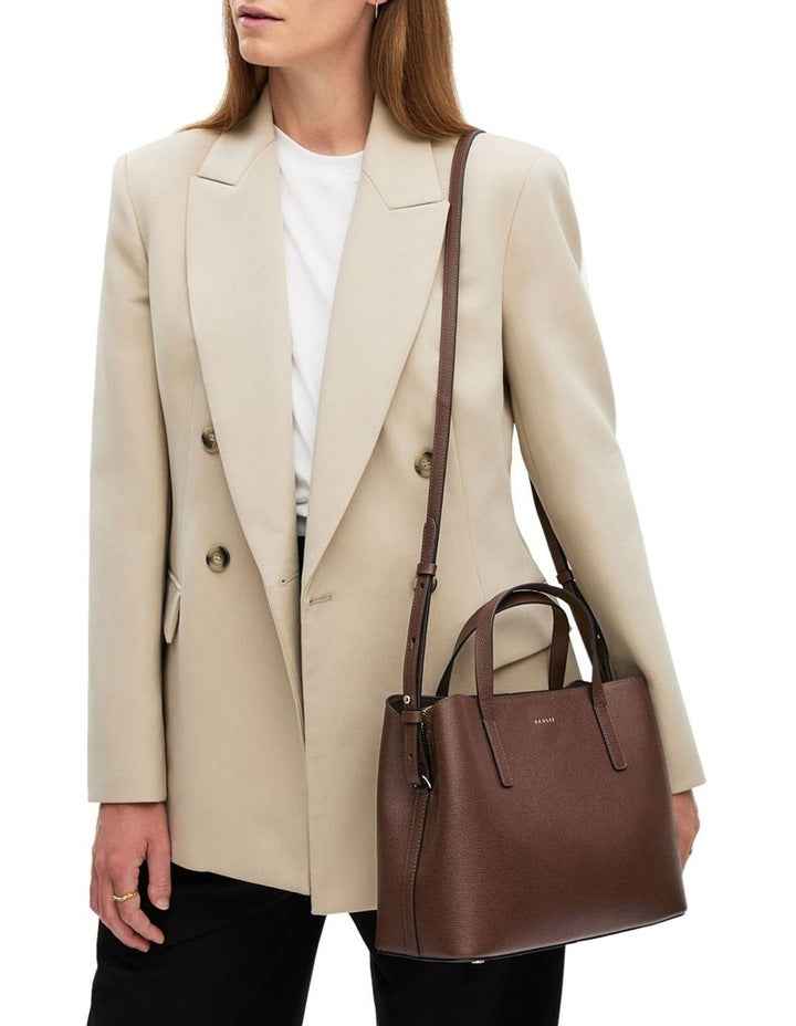 Dukes Place Texture Medium Tote Bag in Chocolate