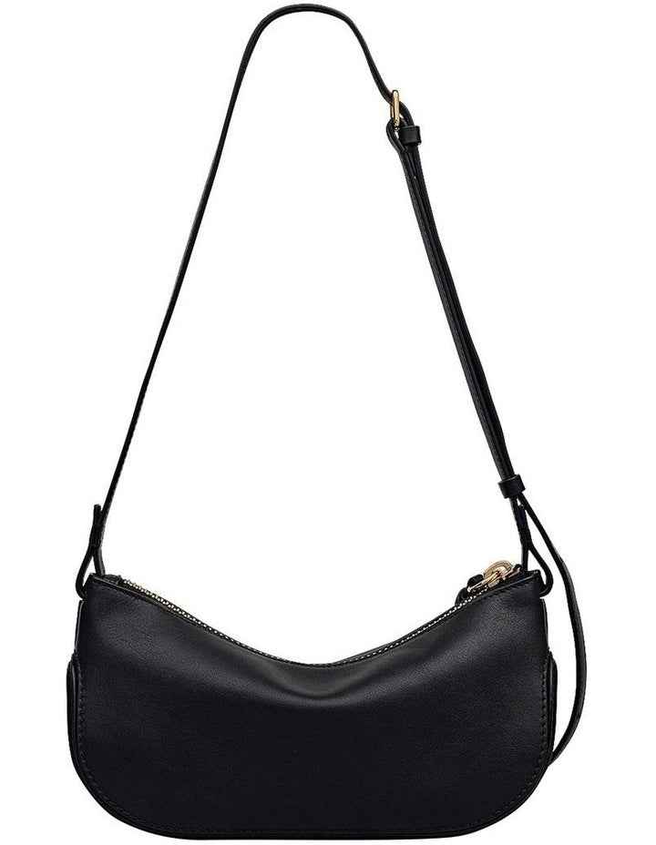 The Iris Small Shoulder Bag in Black