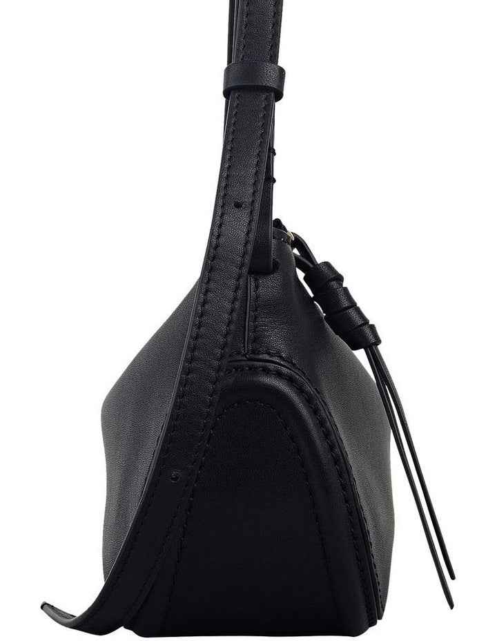 The Iris Small Shoulder Bag in Black