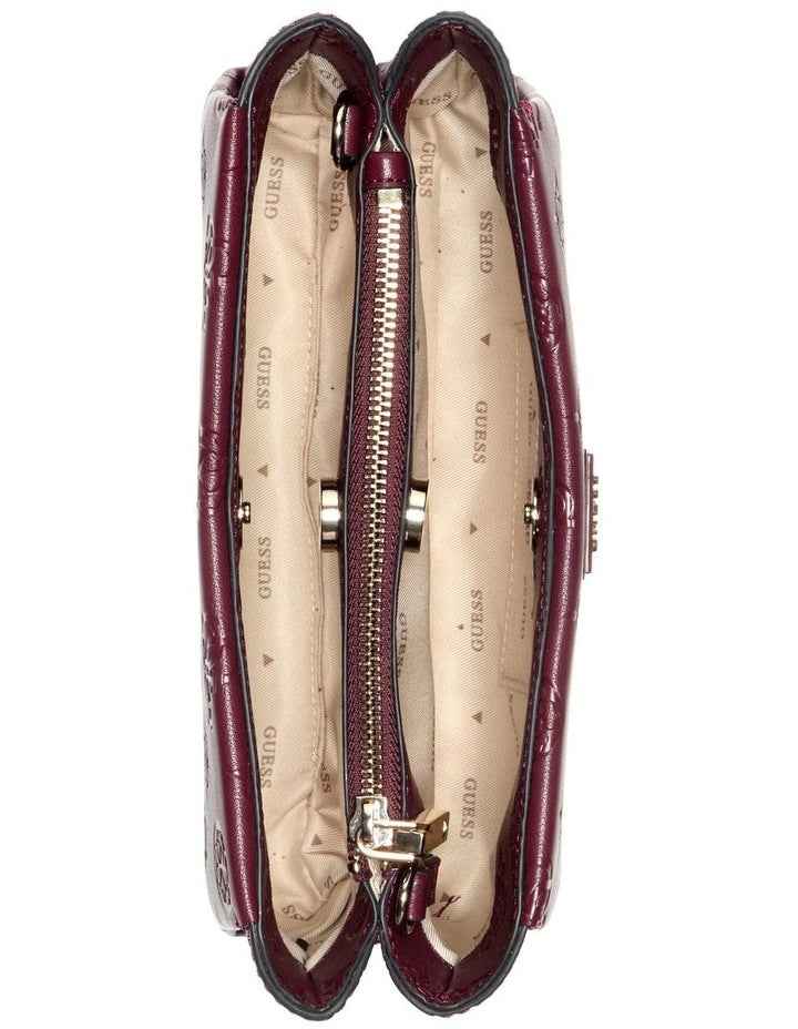 Tisha Crossbody Bag in Wine Logo