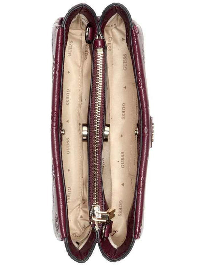 Tisha Crossbody Bag in Wine Logo