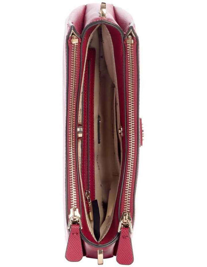 Noelle II 3 Comp Crossbody Bag in Garnet
