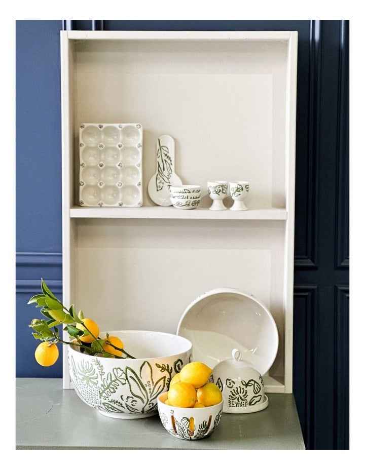 Australian Farmhouse Butter Dish 15 x 13cm in White