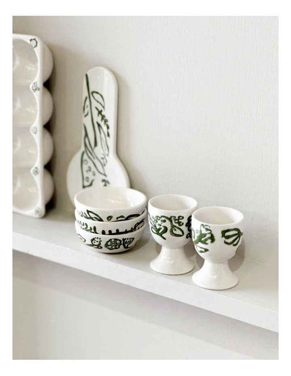 Australian Farmhouse Egg Cup Set Of 2 in White