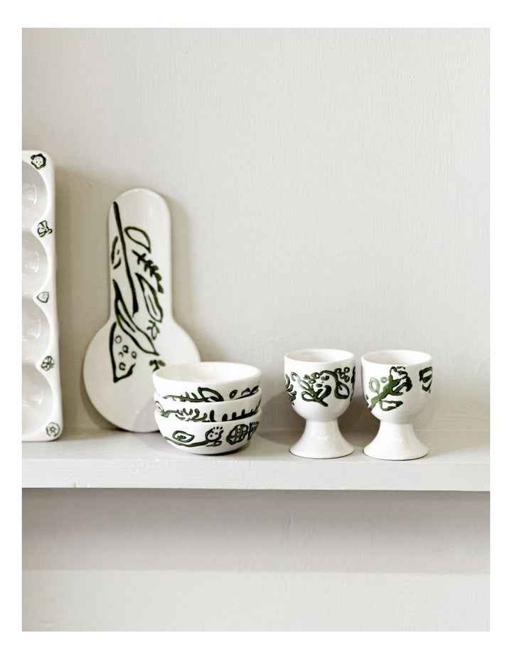 Australian Farmhouse Condiment Bowls Set Of 3 in White