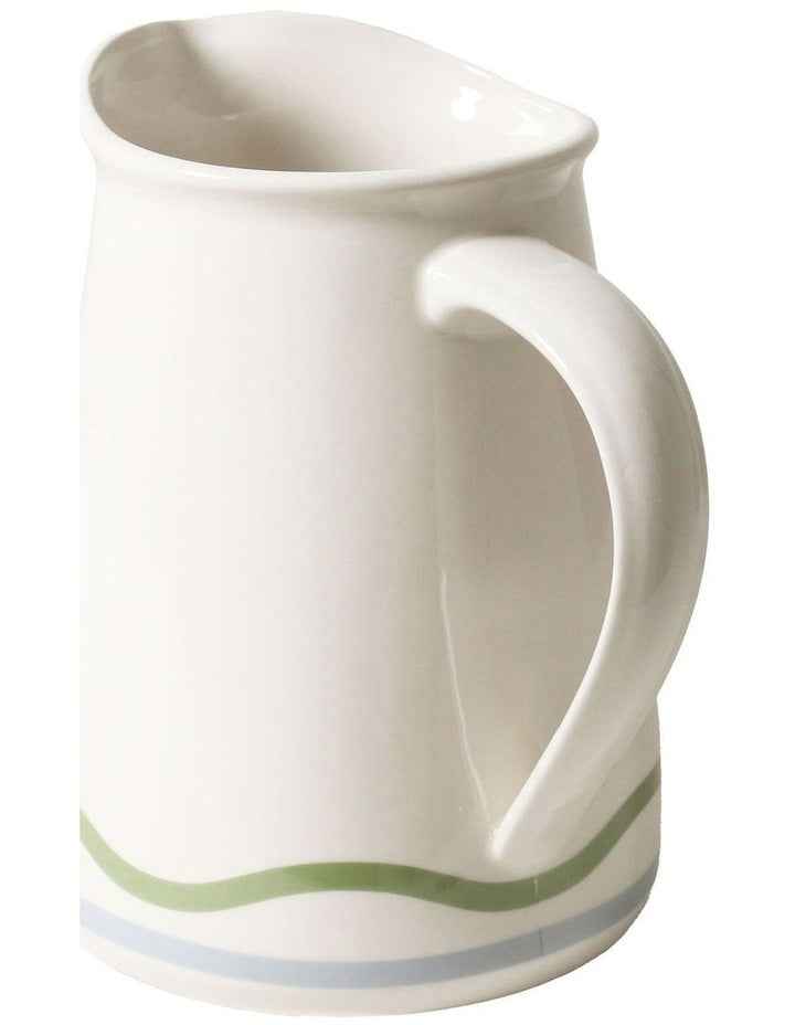 Summer Ribbon Water Jug 1.4L Vintage White With Green