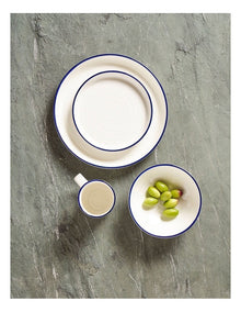 Hampton Set 4 Mugs in White/Blue