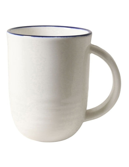 Hampton Set 4 Mugs in White/Blue