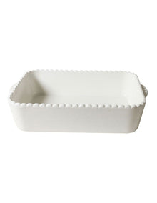 Annie Collection Rectangle Baking Tray in White