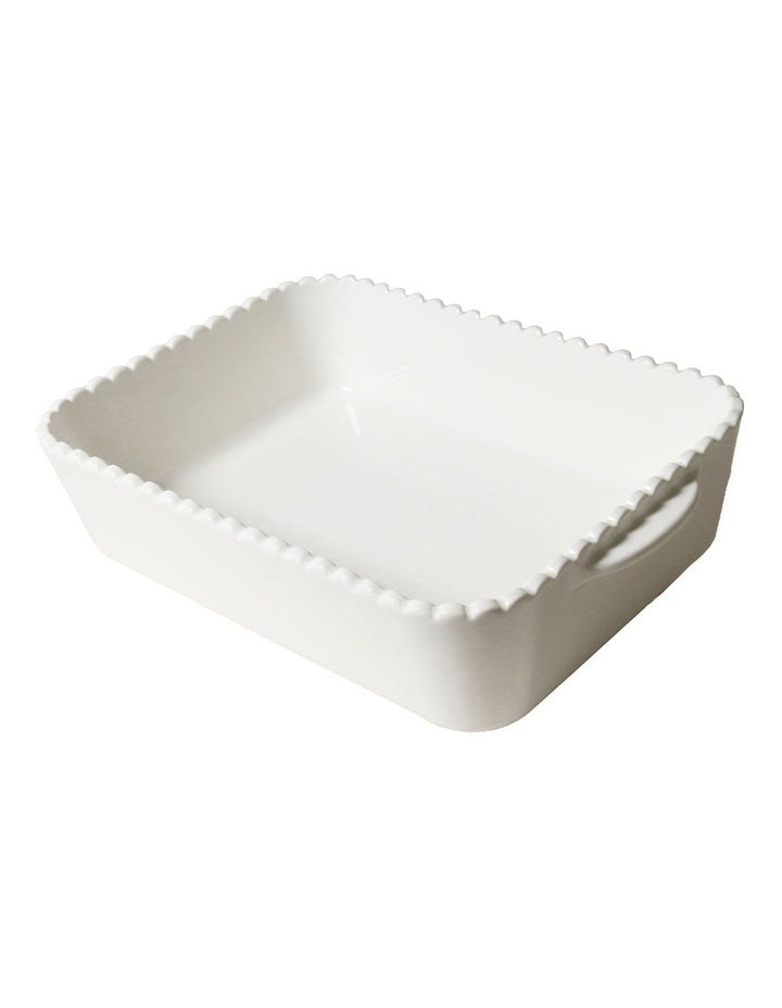 Annie Collection Rectangle Baking Tray in White