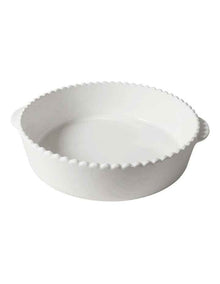 Annie Collection Round Tray in White