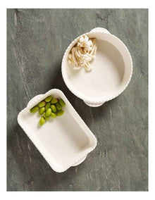 Annie Collection Round Tray in White