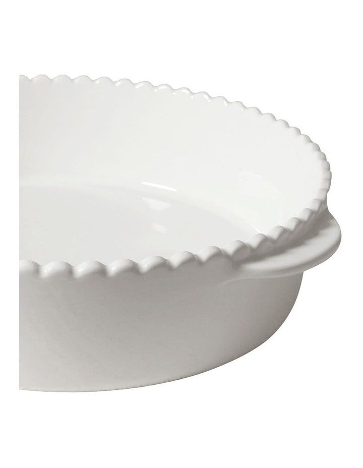 Annie Collection Round Tray in White