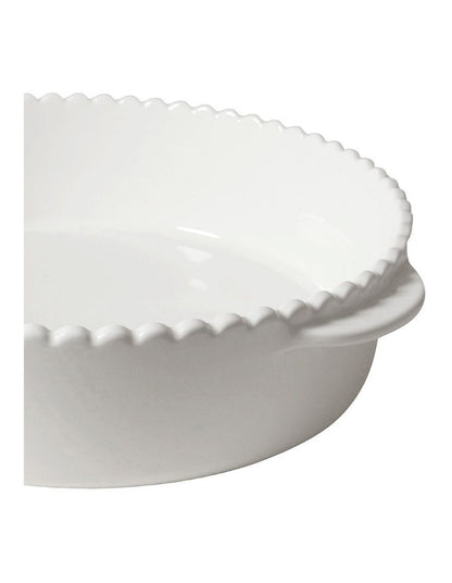 Annie Collection Round Tray in White
