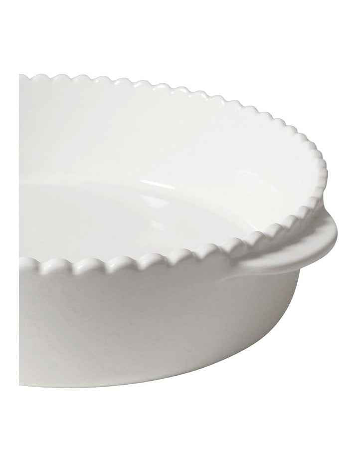 Annie Collection Round Tray in White