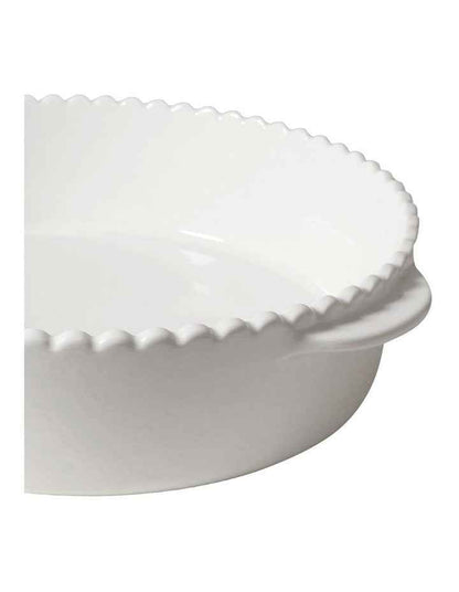 Annie Collection Round Tray in White