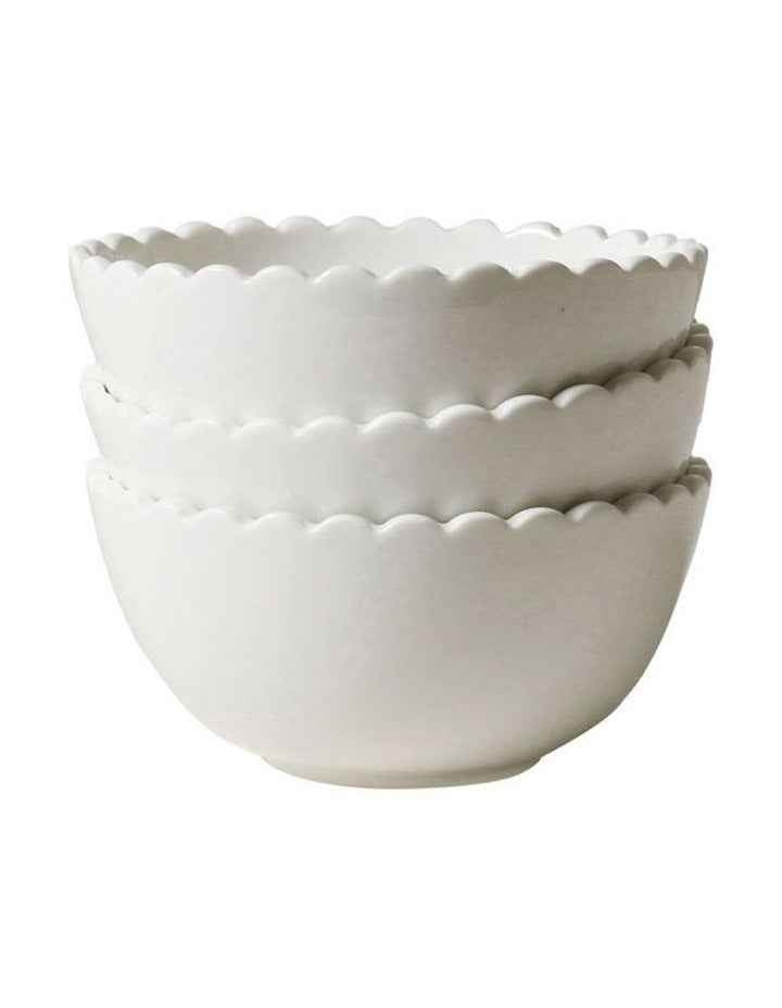 Annie Collection Condiment Bowls Set Of 3 in White