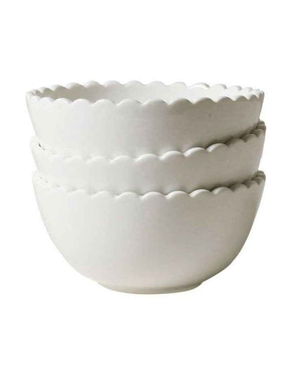 Annie Collection Condiment Bowls Set Of 3 in White