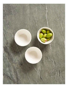 Annie Collection Condiment Bowls Set Of 3 in White