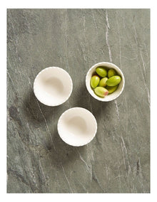 Annie Collection Condiment Bowls Set Of 3 in White