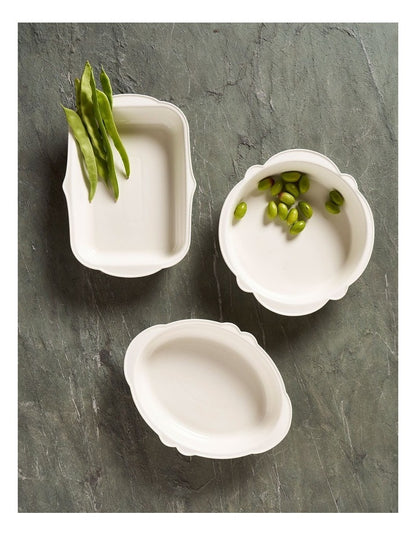 Frame Round Baking Tray 32 x 30 x 7cm in White