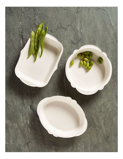 Frame Rectangle Baking Tray 35 x 25.5 x 6.5cm in White