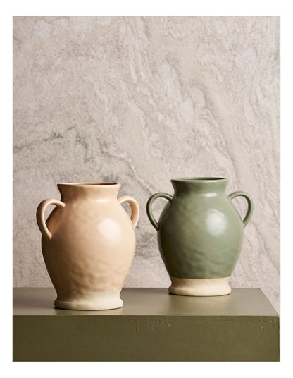Corfu Decorative Urn 25 x 23 x 18cm in Olive