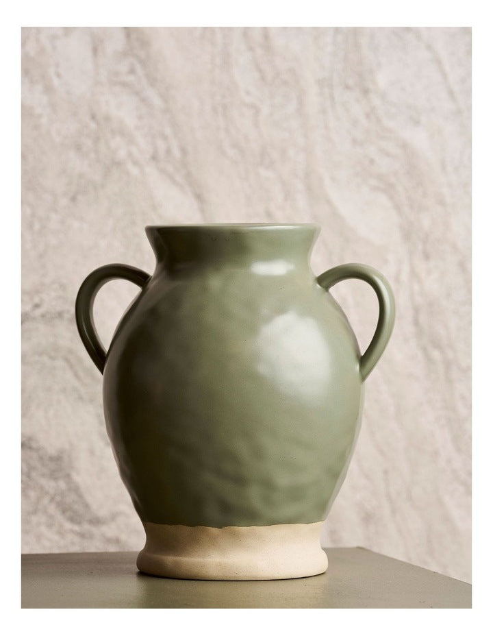 Corfu Decorative Urn 25 x 23 x 18cm in Olive