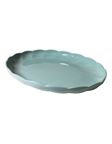 French Bazaar Oval Platter 38.5 x 30 x 4cm in Gum Leaf